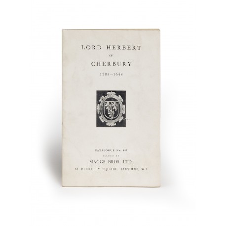 [Stock catalogues, numbered series: 837] Books from the library of Edward First Lord Herbert of Cherbury, 1583-1648 : together with works by him and his friends