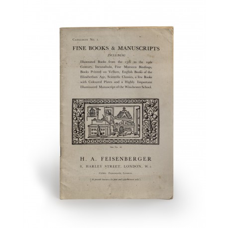 [Stock catalogues, numbered series: 1] Fine books & manuscripts : including books from the 15th to the 19th century, incunabula, fine morocco bindings, books printed on vellum, English books of the Elizabethan age, scientific classics, a few books with coloured plates and a highly important illuminated manuscript of the Winchester School