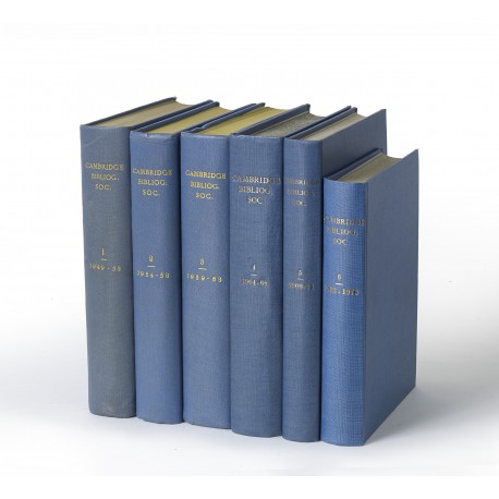 Transactions of the Cambridge Bibliographical Society (volumes 1-6, 1949-1976)