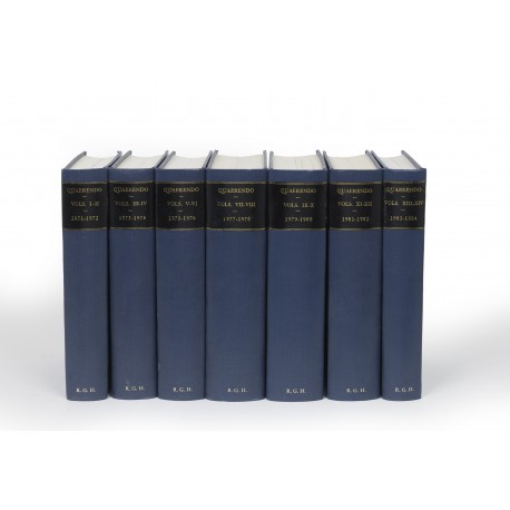 Quaerendo : a quarterly journal from the Low Countries devoted to manuscripts and printed books (volumes 1-28, 1971-1998) § Cumulative contents & index to volumes 1-16 (1989) § Cumulative contents & index to volumes 1-25 (1997)