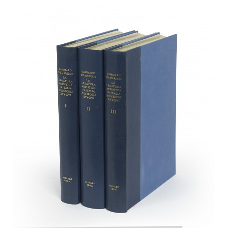 La legatura artistica in Italia nei secoli XV e XVI. Notizie ed elenchi. Volume I: Napoli, Roma, Urbino, Firenze § II: Bologna, Cesena, Ferrara, Venezia § III: Verona, Milano & Pavia, Genova, Bergamo, Perugia, Legature alla ‘Greca’, Legature con cammei a placchette, Antifonari