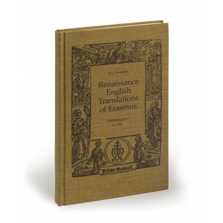 Renaissance English translations of Erasmus : a bibliography to 1700 (Erasmus Studies, 6)