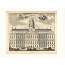 East façade of the Amsterdam Town Hall (print i), etched by Laurens Scherm (516 × 613 mm, platemark)