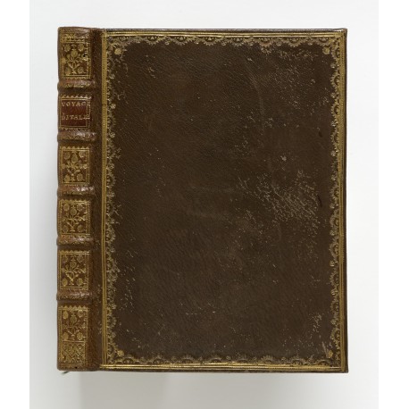 The manuscript diaries of three French travellers in Italy, collected and bound in 1754 by the bibliophile Anthelme-Michel-Laurent de Migieu (1723-1788). Height of binding 225 mm