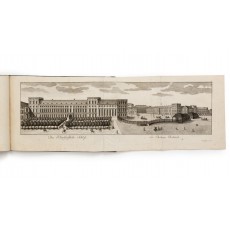 The Electoral Residence (1720-1760), incorporating the Schlossbibliothek (centre) and Schlosskirche (West Wing). Engraving by the Klauber brothers (665 × 212 mm, platemark)