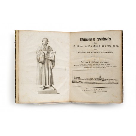 Schadow’s bronze statue of Luther (Marktplatz, Wittenberg), engraved by Ferdinand Berger