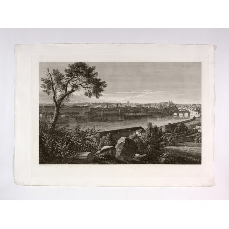 Gmelin’s Panorama of Rome (left panel). Etching by Wilhelm Noack (465 × 690 mm, platemark)