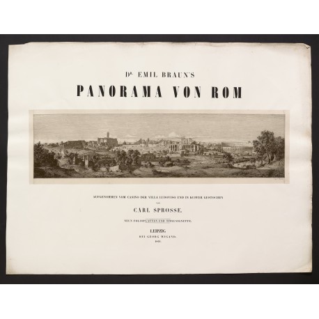 Title-page, with mounted engraved view (on china paper) signed by Carl Ferdinand Sprosse and dated 1847