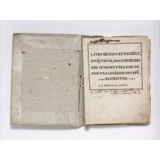 Livro de Ioao Estrebèle, / em q[ue] tràta, das enmendas / dos sevs, mestres, con de / mostracoiñs, dos sevs, pe[n]- / samentos. / A.D. MDCCXLII. Romæ. (I, folio 1r)