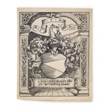 Woodcut exlibris (border 175 × 144 mm)