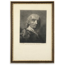 Giovanni Battista Piazzetta: self-portrait, at about seventy years of age, engraved by Marco Pitteri