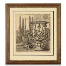 Villa Medici in Rome, etching by Stefano della Bella (305 × 275 mm)