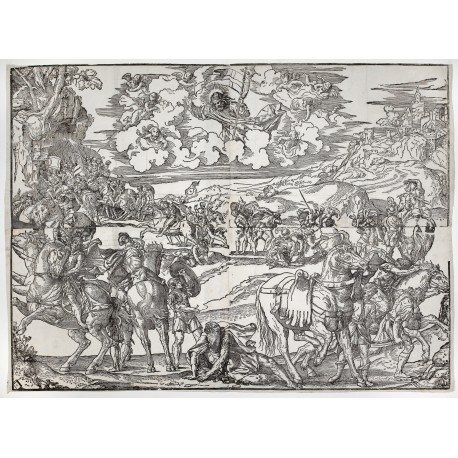 Woodcut printed from four blocks, on four sheets of paper (dimensions overall 786 × 1070 mm)