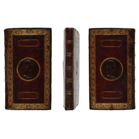 Neapolitan bindings with a medallion portrait of Giovanni Gioviano Pontano 